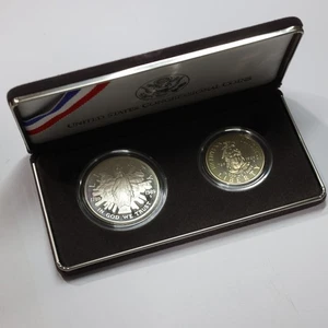 1989-S U.S. Silver Proof Congressional 2-Coin Set Silver/Clad in OGP with COA - Picture 1 of 4