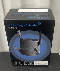 WiFi 6 Range Extender Dual Band 2.4/5.8GHz Mesh 4x2dBi Antenna Open Box - Afbeelding 1 van 2
