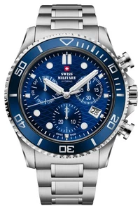 Swiss Military by Chrono SM34101.02 Herrenuhr Chronograph mit Edelstahlband 10 A - Bild 1 von 4