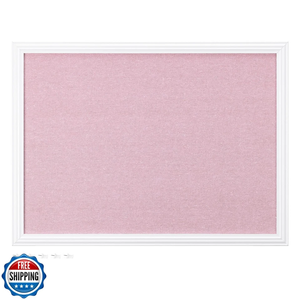 Navaris Framed Linen Bulletin Board - 17 x 23 inches Fabric Jewelry Organizer - Image 1 of 4