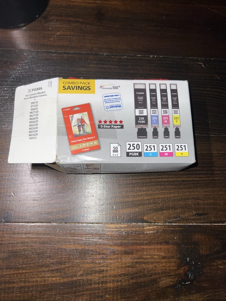Canon PGI-250/CLI-251 комбинированная упаковка черные голубые пурпурные желтые чернила - Изображение 1 из 4