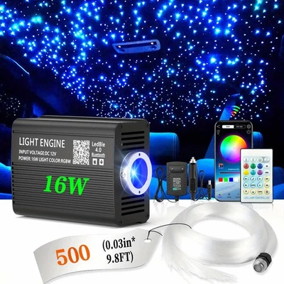 500pc*3m Twinkle Car Headliner Star Light Kit Roof Ceiling Lights Fiber Optic - Image 1 of 4
