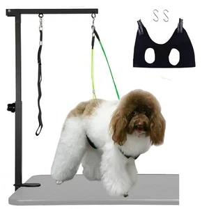 Adjustable Dog Grooming Arm with Pet Grooming Hammock,2 No Sit Haunch Holder&... - Foto 1 di 8