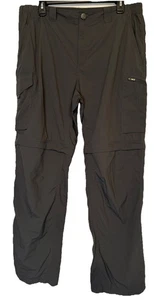 Columbia Omni Shade Convertible Hiking Cargo Pants Gray Mens Size 36 x 30 - Picture 1 of 6