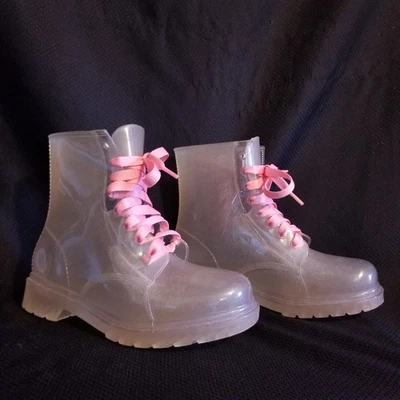 Botas de lluvia Clear Jelly - Botas de goma de media pantorrilla talla 8 / 8,5  Foto 1 de 4