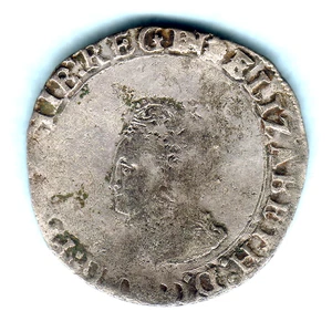 Ireland. (1558) Elizabeth 1 - Base Groat.. MM-Rose.. REGIN.. VG/G - Picture 1 of 2