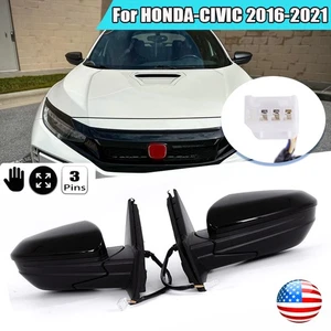 Driver +Passenger Side Mirror Accessories Power Heated For 2016-2021 Honda Civic - Foto 1 di 18