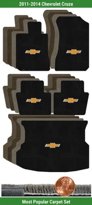 Juego de alfombrillas Ultimat personalizadas para Chevrolet Cruze '11-14 con logotipo (5 piezas) #CK9 Foto 1 de 4