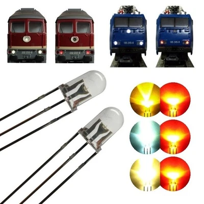 SCHÖNWITZ Duo LED 5mm LED bicolore 3 pin DIGITALE cambio luce locomotive treno automotrice G 1 0 H0