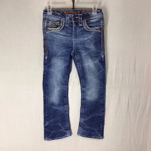 rock revival jeans Herren 28x27 Brayen Straight Flap Pocket Stretch Blau Jeans - Bild 1 von 13