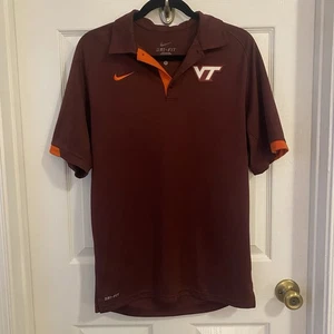 Nike Virginia Tech Hokies Dri Fit Polo Granate Naranja Para Hombre Talla Pequeña - Imagen 1 de 20