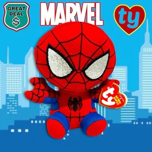 TY Beanie Baby 6 Inch Spiderman (Marvel) Plush Stuffed Toy. NEW with tags! - Picture 1 of 7