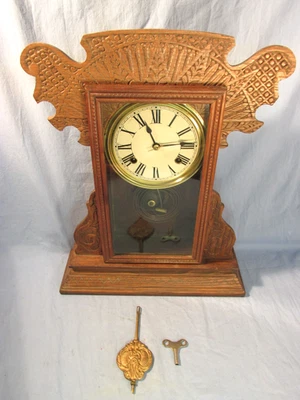 Antique Waterbury Gingerbread Shelf Clock - Image 1 of 4