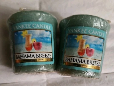 Yankee Candle Votives Lot of BAHAMA BREEZE  (Burn Time 15 Hours) - Image 1 of 3