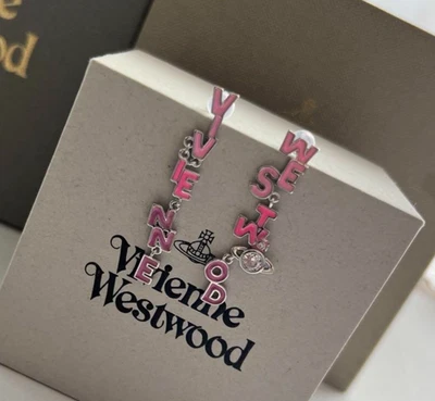 Pendientes largos Vivienne Westwood rosa, como nuevos Foto 1 de 2