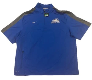 Nike Hofstra University 1/4 Zip Short Sleeve Blue Wind Hot Jacket Mens XL NCAA - Picture 1 of 13