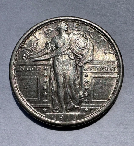 1917 P Type 1 Standing Liberty Quarter  Q3263 Cover