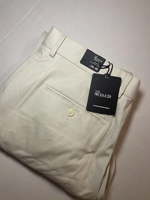 Pantalones Express Producer Hombre Talla 34x30 Beige Calce Moderno Bolsillos Elastizados Foto 1 de 4