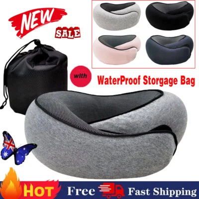 Travel Neck Pillow Memory Foam Portable Soft U Shaped Pillow Neck Head SupportLR - image 1 of 4