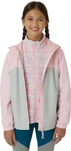 Eddie Bauer Lone Girls Jacket 3 in 1 X-Small Pink/Gray Removable Fleece Jacket - Picture 1 of 5