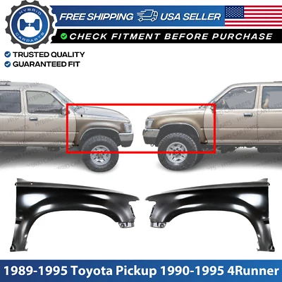 Nuevo juego de guardabarros delantero de acero imprimado para camioneta Toyota 1989-1995 1990-1995 4Runner Foto 1 de 4