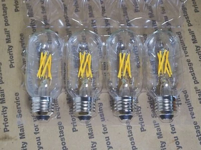 4 PACK T45/T14 LED Bulb Dimmable, 6W Tubular Light Bulbs EDISON 3000K NEW BXS - Image 1 of 2