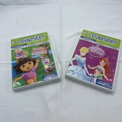 Lote De 2 COMPLETOS Cartuchos Juego Leap Frog Leapster Dora & Barbie Foto 1 de 2