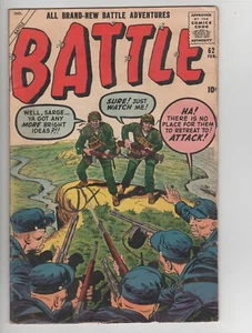 Battle #62 GD/VG to VG- Sinnott Ayers Atlas Foto Marvel War Store Marking 1959 - Picture 1 of 2