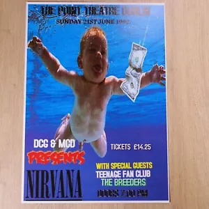 Nirvana 1992 The Point Theatre Dublin Ireland Tour Poster Repro - Bild 1 von 5