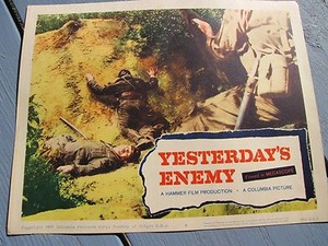 YESTERDAY'S ENEMY GUY ROLFE STANLEY BAKER LEO MCKERN BRITISH WAR FILM LOBBY CARD