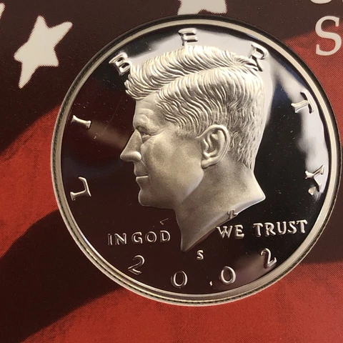 2002 S John F. Kennedy GEM PROOF 90% SILVER HALF DOLLAR * DIRECT FROM SET #1 Cover