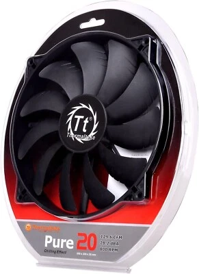 Thermaltake 200mm Pure 20 Series Black 200x30mm Thick Quiet High Airflow Case - Image 1 of 4