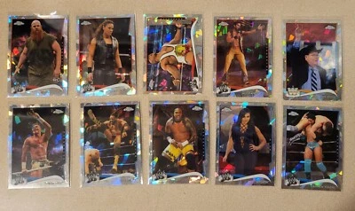 2014 Topps Chrome WWE Atomic Refractor x10 Card Lot 3 - Image 1 of 2