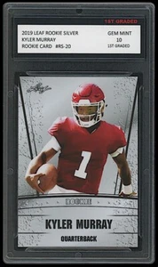 Tarjeta de novato Kyler Murray 2019 Leaf Silver 1er grado 10 NFL/RC CARDENALES/SOONERS - Imagen 1 de 1