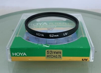 Hoya 52mm UV - FILTER BLACK CLEAN CONDITION CRSTAL CLEAR - 864 - Image 1 of 3