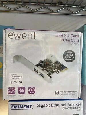 Usb 3.1 Gen1 PCI-e Card 2 ports Ewent - Immagine 1 di 3