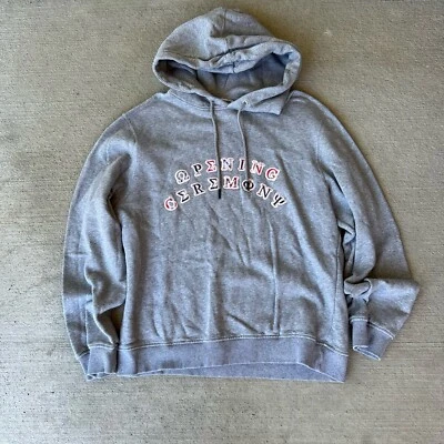 Opening Ceremony Women’s Gray Graphic Logo Hoodie Sweatshirt Size M - Image 1 of 4