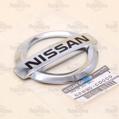 New Genuine Nissan 350Z 370Z Front Bumper Emblem Badge Chrome 62890-CD000 - Image 1 of 4