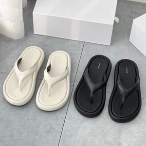 Mujeres THE ROW Nuevas Chanclas Cuero Cómodas Exterior Verano Playa Zapatillas - Imagen 1 de 26