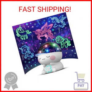 Unicorn Night Light Projector for 2-8 Years Old Girls.Unicorns Gifts for Girls A - Picture 1 of 2