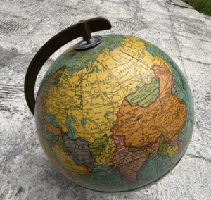 Vintage 1950s Cram's Universal Terrestrial Globe 12" No 3 USA metal base - Picture 1 of 24