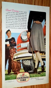 1946 GENERAL TIRE GOLF COURSE CADDY ORIGINAL VINTAGE ADVERTISEMENT PRINT AD 46 - Picture 1 of 1