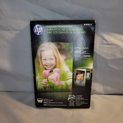 HP Genuine Everyday Photo Paper 100 Sheets 4x6 Glossy Sealed - Image 1 of 2