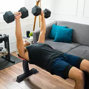 Randy & Travis Machinery Commercial Flat Weight Lifting Bench - Picture 1 of 11