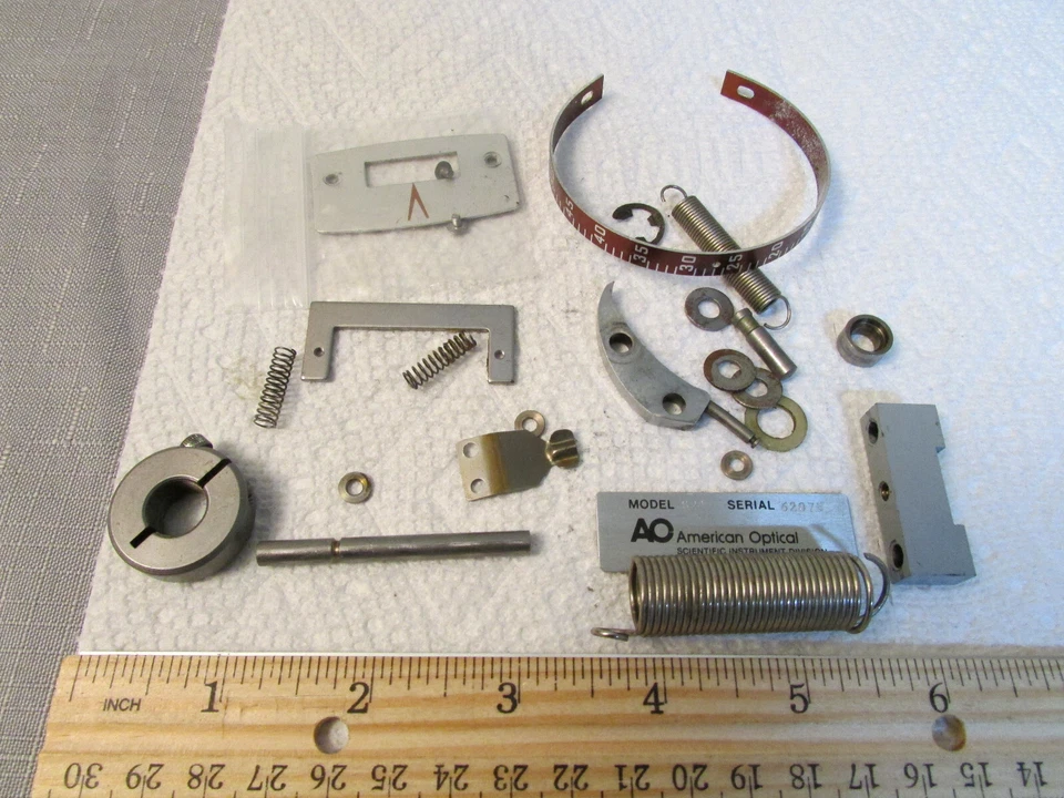 Assortment Of Small Parts  from American Optical 820 Microtome Steampunk - Image 1 of 1