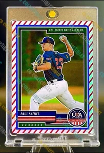 Paul Skenes ROOKIE RC RED STRIPES REFRACTOR PANINI CARD SSP PIRATES MINT ROY - Picture 1 of 6