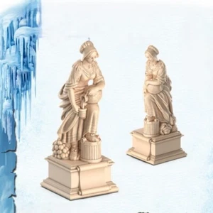 Medieval Market City Statue - The Frost 28mm Wargame RPG/AOS/LOTR/DnD 3D Terrain - Picture 1 of 3