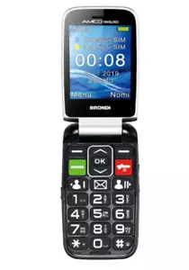 BRONDI AMICO FAVOLOSO BLACK SENIOR DUAL SIM TASTO SOS VOLUME ALTO - Imagen 1 de 5