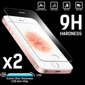 For iPhone 5S 5 5C Tempered Glass Screen Protector Film Touch Sensitive Clear - Picture 1 of 9