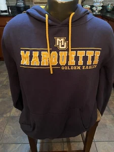 Marquette University Golden Eagles Navy Hoodie Embroidered XL Colosseum - Picture 1 of 3